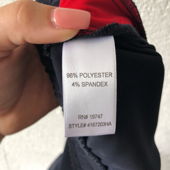 Nine Eight navy red striped pull on joggers sz: 18 - Picture 3 of 6